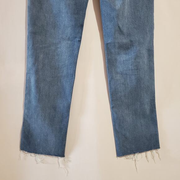 Boyish by Her Dempsey Distressed Button Fly Jeans Womens Size 29 Straight Leg - Picture 9 of 16